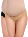 THE MAMA KLUB Pack of 2 Maternity Panties, Low Waist, v Shape