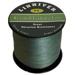 LinHiver Braided Fishing Line, Strong Power, Great Abrasion Resistance, Thin Diameter, No Stretch, Low Memory and High Sensitivity(328/547Yds, 10/20/30/40/50/60/70/80/100LB,4/8 Strands)