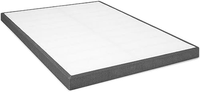 TATAGO King Box Spring 4 Inch, Metal Mattress Foundation, King Box Spring Only, Low Profile Box Spring King Size with Cover, Heavy Duty Bed Base, Easy Assembly, Non-Slip, No Noise