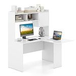 Giantex L-Shaped Desk with Open Sto