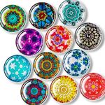 FINDMAG 12 Pcs Glass Fridge Magnets