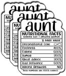 (3Pcs) Aunt Nutritional Sticker, Cu