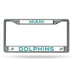 Rico Industries NFL Miami Dolphins Standard Chrome License Plate Frame