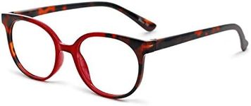 OCCI CHIARI Red Reading Glasses 1.50 Round Readers for Women(1.0 1.25 1.5 1.75 2.0 2.25 2.5 2.75 3.0 3.5 4.0 5.0 6.0)