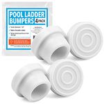 IMPRESA [4 Pack] Pool Ladder Bumpers to Protect Pool Liner - Protective Step Ladder Plugs for Inground Pool - Swimming Pool Ladder Parts - White Rubber Plug - 1.8” Inner Diameter