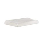 The White Willow Memory Foam Junior Size Unisex Head & Neck Support Contour Soft Pillow for Kids with Premium Organic Bamboo Removable Zip Cover - 18.5" L x 10.5" W x 2.9" H