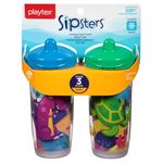 Playtex Sipsters Stage 3 Spout Sippy Cup - Spill-Proof, Leak-Proof, Break-Proof Insulated Toddler Spout Sippy Cups (12+ Months), 9oz - 2 Count (Color and Design May Vary)