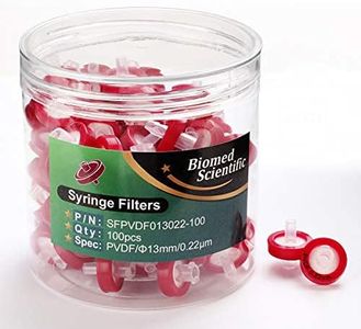 Syringe Filters PVDF 13 mm Diameter 0.22 um Pore Size Non Sterile Pack of 100 by Biomed Scientific