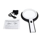 Magnifying 10 LED Light Magnifier Glass with Light Lens Table Desk-Type Lamp Handheld Foldable Reading Embroidery Loupe