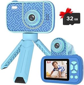 Teslahero Kids Camera Toys for 3-12 Years Old Boys Girls,Children's Camera with Flip-up Lens for Selfie & Video,HD Digital Camera,Christmas Birthday Party Gifts for Child Age 3 4 5 6 7 8 9 (Blue)