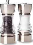 Olde Thompson Crown Peppermill & Salt Set Pepper Mill & Salt Shaker, 7", Clear