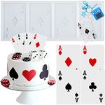 Playing Cards 4 Aces Poker Four of a Kind Fondant Silicone Mold