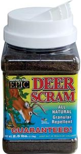 EPIC REPELLENTS 1003 Deer Scram All Natural, Animal, People and Pet Safe Granular Repellent, 2.5 lb Shaker, Removed Attribution