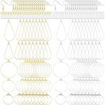 OIIKI 700pcs Hypoallergenic Earring Making Kit, Gold/Silver Plated Earring Hooks, Earring Beading Hoop, Clear Rubber Earring Backs, Jump Rings for DIY Jewelry Making, Earring Making Supplies