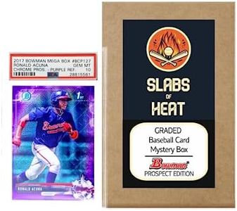 Graded Bowman Baseball Card Gift Box: Prospect Edition │ONE PSA/BGS Graded 10, 9.5 or 9 Card │Potential Autographs & Numbered Refractors │Ideal Gift for Collectors & Baseball Fans │by Slabs of Heat