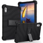 DUEDUE Case for Lenovo Tab M9 9.0 inch 2023, Soft Silicone Tablet Case with Adjustable Kickstand Kids Friendly Protective Cover for Lenovo Tab M9 (TB-310FU) Black