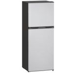 HOMCOM Mini Fridge with Freezer, 4.6 Cu. Ft 2 Door Compact Refrigerator with Adjustable Thermostat, Removable Glass Shelves, Reversible Door for Bedroom, Dorm, Kitchen, Silver