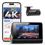 70mai A810 4K Dual Dash Cam Front & Rear, STARVIS 2 HDR Super Night Vision, AI Motion Detection & 24/7 Parking, Built-in GPS, Wi-Fi & APP, ADAS, Loop Recording, Time-Lapse