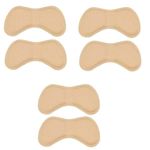 GODSE BUSINESS CKPS Heel Pads Self Adhesive Back Grips Liners Butterfly Shaped Sponge Back Heel Cushion Insoles (3 pair beige)