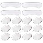 HANYUU 16 Pcs Drum Dampener Gels,Silicone Drum Silencers Dampening moon gels,Soft Clear Oval and Long Drum Silencers Sound Dampening Pads