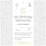 Promptly Journals My Birthday Memories: A 20-Year Keepsake (Confetti, White, Linen) | Yearly Memory Journal | Birthday Gifts for Adults