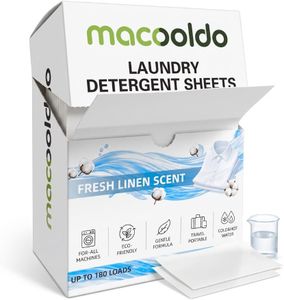 180 Loads Value Pack (Fresh Linen Scented) Hypoallergenic Laundry Detergent Sheets. Eco-Friendly, Zero Waste Liquidless Detergent for Travel, Dorm, RVing, HE & All Washers, Baby Safe