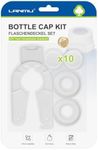 LANMU Replacement Bottle Cap Kit Compatible with Swiffer WetJet Cleaning Solution Bottles (2 Pack+10Pcs Silicone Gasket)