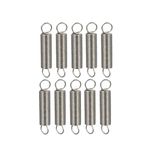 uxcell Extended Tension Spring Wire Diameter 0.016", OD 0.16", Free Length 0.79" Stainless Steel Small Dual Hook Tension Spring 10pcs