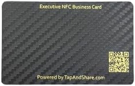 Carbon Fibre Contactless Sharing Smart NFC Executive Business Card with Dynamic QR Code | Update Anytime 24/7 Cloudbase | Platform NO APP Needed! | No Batteries Required