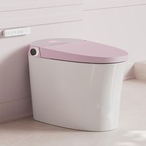 CANEST Pink Smart Toilet with Bidet Built In, ADA Comfort Height Bidet Toilet with Tank, Auto Open&Close Lid, Adaptive Heated Seat Warm Water Dryer, Foot Sensor, 1000g MAP Flush, Remote Control