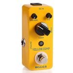 MOOER Compressor Pedal, Yellow Comp Mini Portable Compression with True Bypass, EQ and Volume Adjustable, Classic Optical Compressor Pedals for Electric Guitar Bass