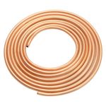 ELECTRAPICK Copper Tubing 3/8" OD x 21/64" ID x 25 Ft, Pure Copper Tube Round Pipe Tubing Metal Tubing Copper Coil, Air Conditioning Refrigerator & Industry