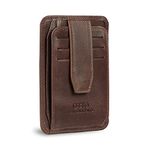 Otto Angelino RFID Blocking Minimalist Men’s Wallet - Slim, Italian Leather Credit Card Holder and Zippered Coin Slot