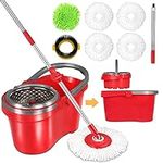 HAPINNEX Spin Mop and Bucket with W