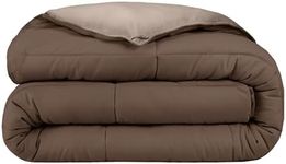 Bare Home Full Comforter - Reversible Colors - Goose Down Alternative - Ultra-Soft - Premium 1800 Series - All Season Warmth - Bedding Comforter (Full, Cocoa/Taupe)