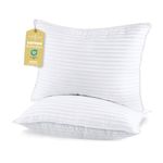 SHERWOOD Pillows Standard Size 2 Pack Hotel Pillow with Cotton Cover and Down Alternative Fiber Fill Bed Pillow for Sleeping (White, Standard 20x26 inch)