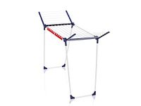 Leifheit Pegasus 150 Solid Slim Clothes Airer, Foldable Clothes Rack for Outdoor and Indoor, 15 m Capacity Clothes Rack, Compact and Sturdy Clothes Horse