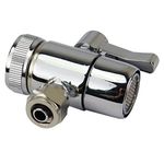 Malida diverter valve for counter top Water Filters Faucet Adapter, 1/2 inch female thread with push on 3/8 inch tubing.