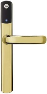 Yale SD-L1000-PB Conexis L1 Smart Keyless Door Handle for Home Security, Remote Lock/Unlock, App Control, Key Card and Phone Tag Included, Polished Brass Finish [BSI Approved]