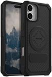 Rokform - iPhone 16 Plus Case, Rugged Series, Magnetic, iPhone 16 Plus Cover with RokLock Twist Lock, Protective Apple Gear, Drop Tested Armor (Black)