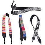 Kraptick DSLR Camera Straps, Camera Crossing Body Strap, Wolven Pattern Canvas Camera Neck Shoulder Strap Belt Compatible with All DSLRs/SLRs, Camera Accessories for Men and Women (Pack of 4)(MFP1182)