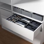 ORLISA PAX100 Organiser for Pax Wardrobe, Perfect Fit, Sturdy Base, Washable, Drawer Organiser System, Set of 6