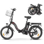 SAMEBIKE Electric Bike For Adults, 36V 13AH Removable Battery, City Commuting Motor Ebike Electric Bicycle 20 inches with Basket, Phone Holder, Class 7 Speed, 20"*2.35"Tire