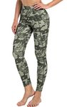 Free Leaper Camo Workout Leggings for Women with Pockets Green Running Butt Lifting Yoga Pants (Camouflage, Small)