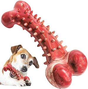 V-HANVER Juguete para Perro, Hueso de Mascar Cepillo de Dientes, Resistente a la Mordedura Palo de Limpieza de Dientes de Goma para Perros Medianos y Grandes, Sabor de Carne