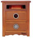 Dr Infrared Heater DR-999 Advanced Dual Heating System with Nightstand Design, Furniture-Grade Cabinet Portable Infrared Space Heater, Remote Control, 1500-Watt