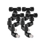 ACBungji 4Pack Reptiles Nozzle Fogger 360 Degree Adjustable Sprinkler Spray Cooling System Misting Nozzles Reptile for Rainforest Single Head