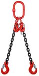 2 tonne 7mm 2 Leg Lifting Chain Sling Rigging With Latch Hooks (1mtr)