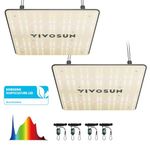 VIVOSUN 2-Pack VS1000 LED Grow Light with Samsung LM301 Diodes & Sosen Driver Dimmable Lights Sunlike Full Spectrum for Indoor Plants Seedling Veg and Bloom Plant Grow Lamps for 2x2/3x3 Grow Tent