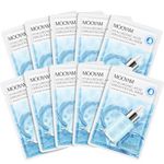 Pack of 10 Hyaluronic Acid Face Masks Skincare, Daily Care Face Sheet Mask Hydrating Deep Moisturizing Facial Mask for All Skin Types Beauty Face Mask for Smoothing and Rejuvenating